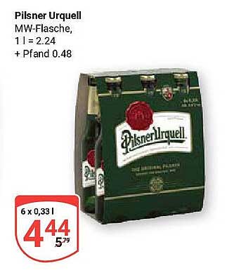 Pilsner Urquell 6 x 0,33 l - Genuss aus Tschechien
