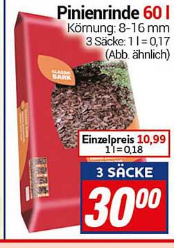 Pinienrinde 60 l – 3 Säcke zum Spitzenpreis!