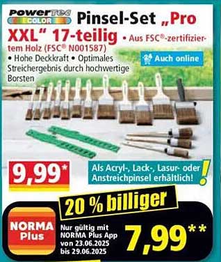 Pinsels Set „Pro“ XXL 17-teilig – Aus FSC®-zertifiziertem Holz