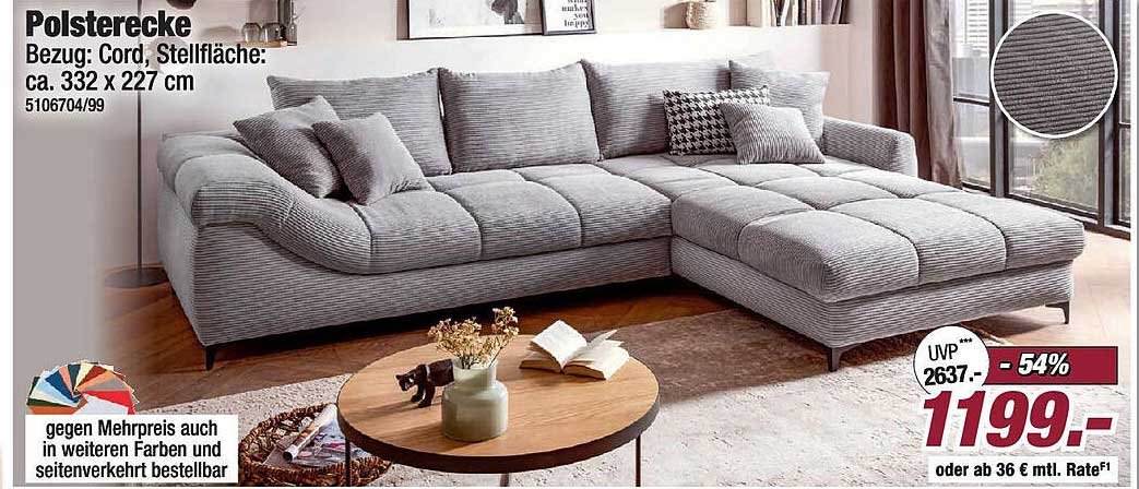 Polstercke mit Cord-Bezug – Komfort für Ihr Zuhause