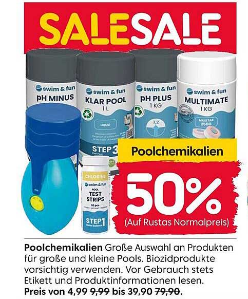 Poolchemikalien - Große Auswahl an Produkten für große und kleine Pools