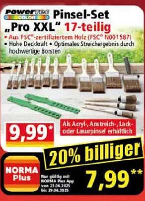 Powertec Color Pinsel-Set 'Pro XXL' 17-teilig
