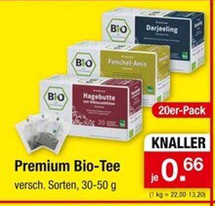 Premium Bio-Tee - Verschiedene Sorten, 30-50 g