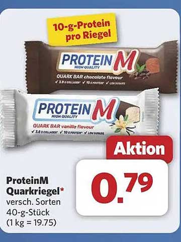 ProteinM Quarkriegel - Verschiedene Sorten 40-g-Stück