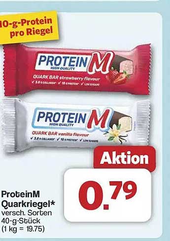 ProteinM Quarkriegel - Verschiedene Sorten