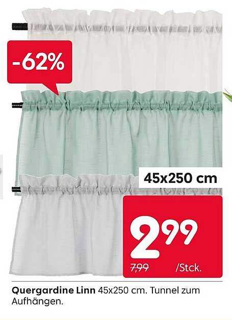 QuerGardine Linn 45x250 cm - jetzt zum Tiefpreis!