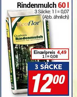 Rindenmulch 60 l - 3 Säcke für 12,00 €