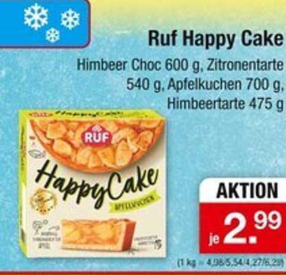 Ruf Happy Cake - Himbeer Choc, Zitronentarte, Apfelkuchen und Himbeertarte