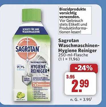Sagrotan Waschmaschinen-Hygiene Reiniger 250-ml-Flasche