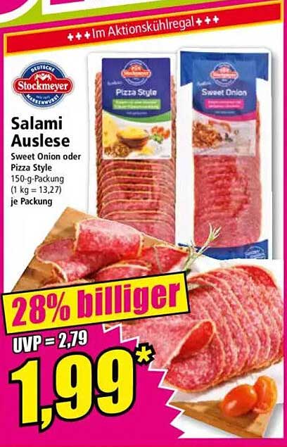 Salami Auslese Sweet Onion oder Pizza Style 150-g-Packung