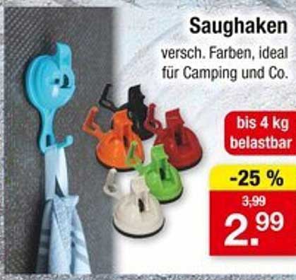 Saughaken in verschiedenen Farben – ideal für Camping und Co.