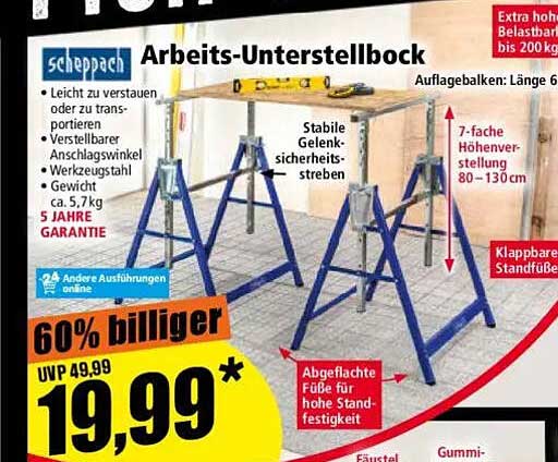 Scheppach Arbeits-Unterstellbock