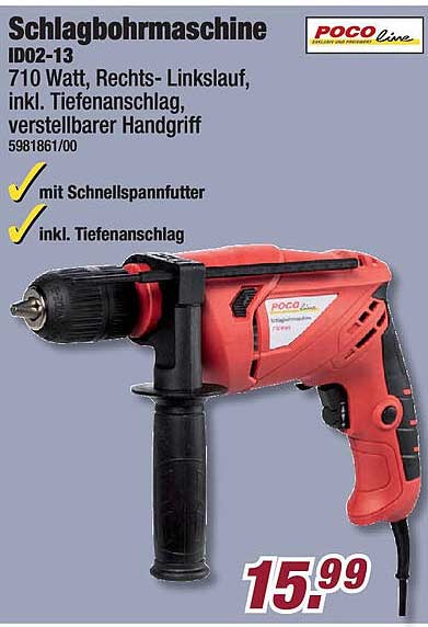 Schlagbohrmaschine ID02-13, 710 Watt