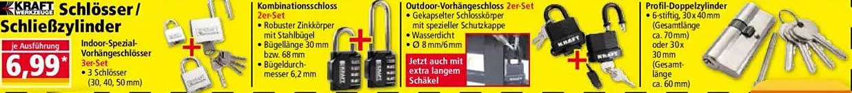 Schlösser / Schließzylinder 3er-Set und mehr