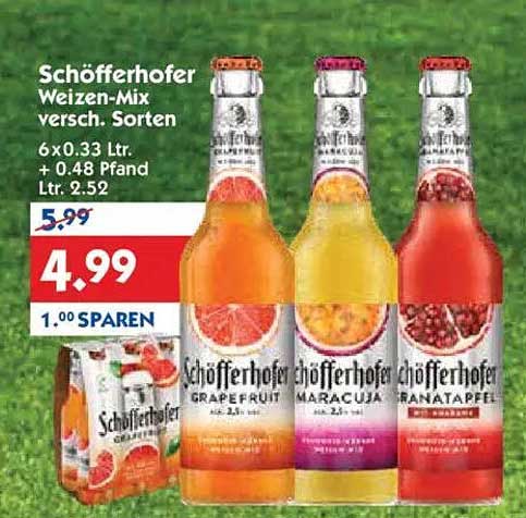 Schöfferhofer Weizen-Mix verschiedene Sorten 6x0.33 Ltr.