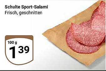 Schulte Sport-Salami Frisch, geschnitten