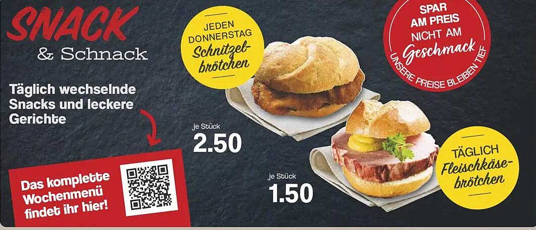 Snack & Schnack – Täglich wechselnde Snacks und leckere Gerichte