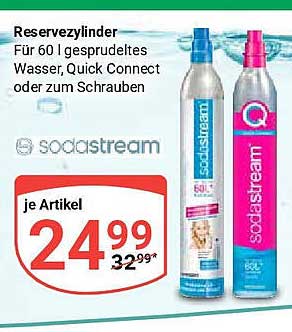 SodaStream Reservezyylinder für 60 l gesprudeltes Wasser