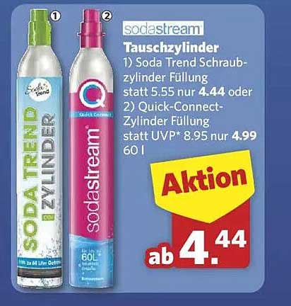 SodaTrend und Quick-Connect Tauschzylinder Füllung - Aktion