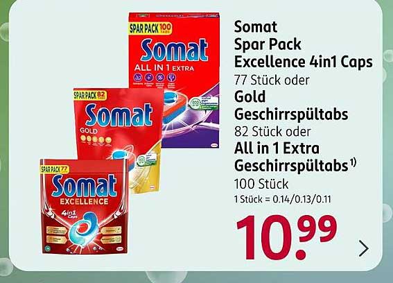 Somat Spar Pack Excellence 4in1 Caps