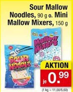Sour Mallow Noodles, 90 g o. Mini Mallow Mixers, 150 g