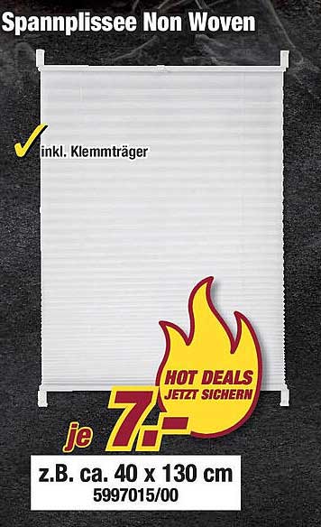 Spannplissee Non Woven 40 x 130 cm - Hot Deal!