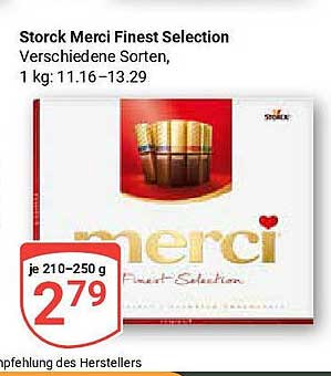 Storck Merci Finest Selection - Verschiedene Sorten