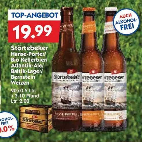 Störtebeker Hanse-Porter/Bio Kellerbier/Atlantik-Ale/Baltik-Lager/Bernstein Weizen