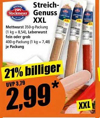 Streich-Genuss XXL von Stockmeyer - Mettwurst und Leberwurst