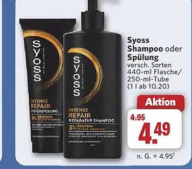Syoss Shampoo oder Spülung - Aktion