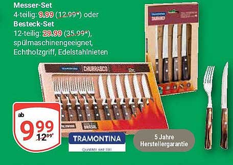 Tramontina Messer-Set 4-teilig oder Besteck-Set 12-teilig