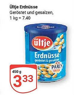 Ültje Erdnüsse geröstet und gesalzen - 450 g