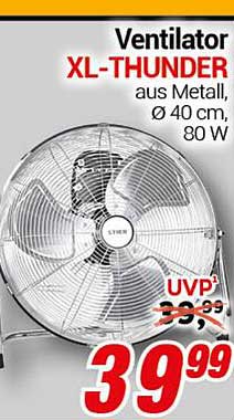Ventilator XL-THUNDER aus Metall, Ø 40 cm, 80 W