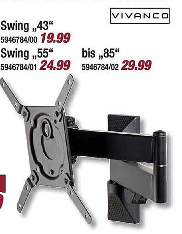 VIVANCO TV-Wandhalterung Swing – Für einen optimalen Fernseher Genuss