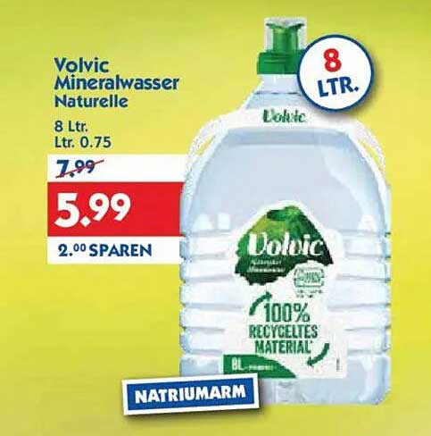 Volvic Mineralwasser Naturelle 8 L