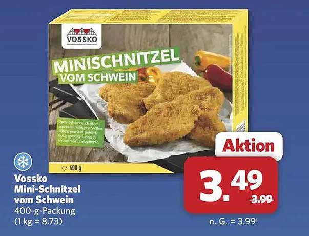 Vossko Mini-Schnitzel vom Schwein 400-g-Packung