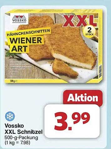 Vossko XXL Schnitzel Wiener Art 500-g-Packung