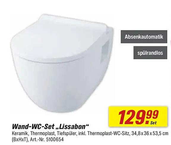 Wand-WC-Set „Lissabon“