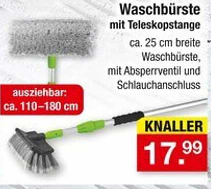 Waschbürste mit teleskopierbarer Stange