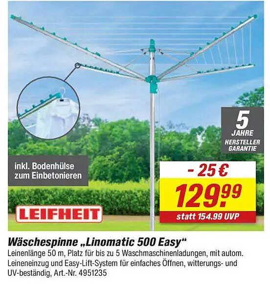 Wäschespinne „Linomatic 500 Easy“