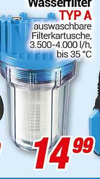 Wasserfilter TYP A - auswaschbare Filterkartusche