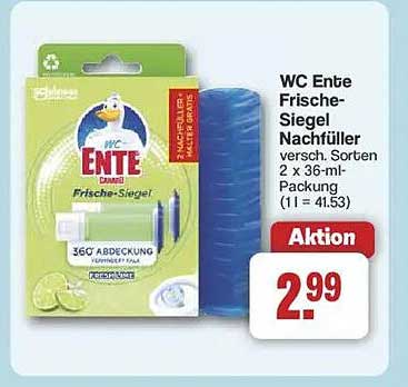 WC Ente Frische-Siegel Nachfüller 2 x 36-ml-Packung