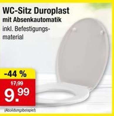 WC-Sitz Duroplast mit Absenkautomatik inkl. Befestigungsmaterial