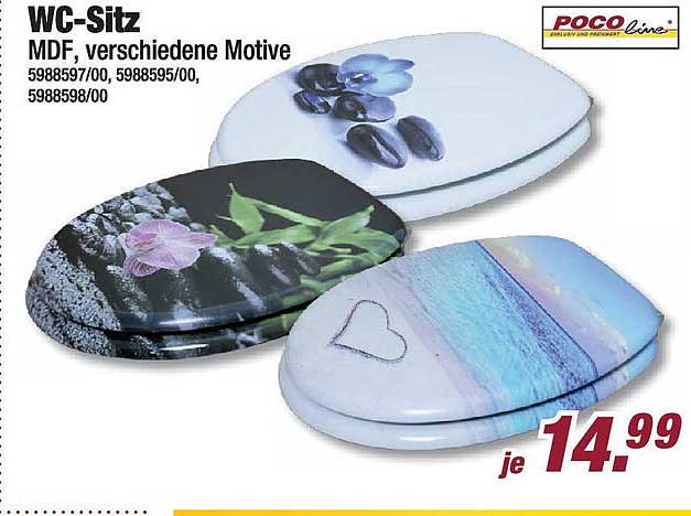 WC-Sitz MDF, verschiedene Motive