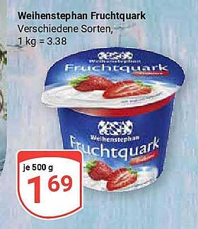 Weihenstephan Fruchtquark, verschiedene Sorten, je 500 g