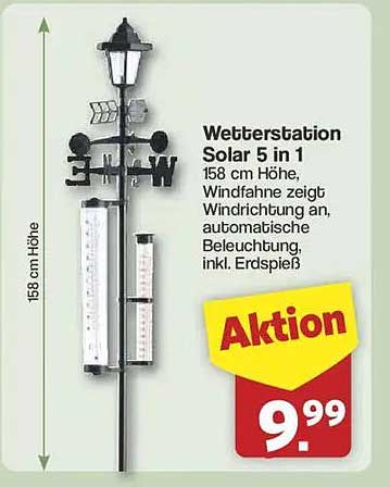 Wetterstation Solar 5 in 1