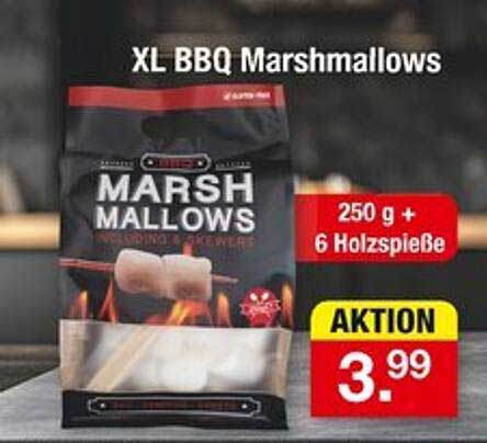 XL BBQ Marshmallows (250 g + 6 Holzspieße)