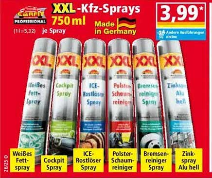 XXL-Kfz-Sprays 750 ml - Made in Germany