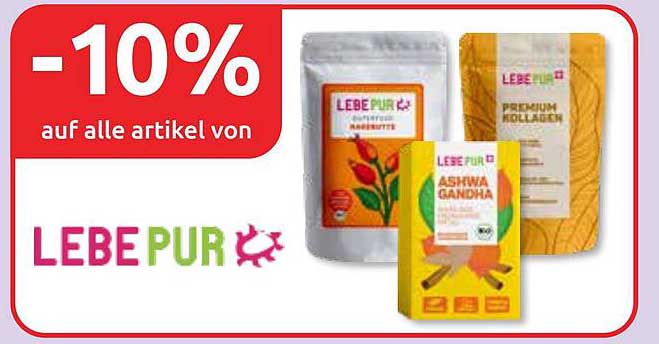 -10% auf alle Artikel von LEBE PUR