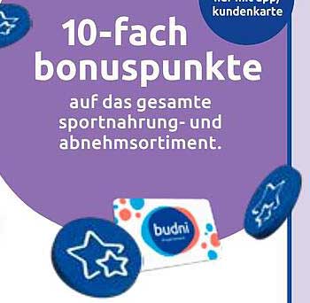 10-fach Bonuspunkte auf das gesamte Sportnahrungs- und Abnehmsortiment